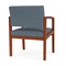 Lesro Lenox Wood Wide Guest Chair Wood Frame, Cherry, RF Serene Upholstery LW1201 - alternate 2
